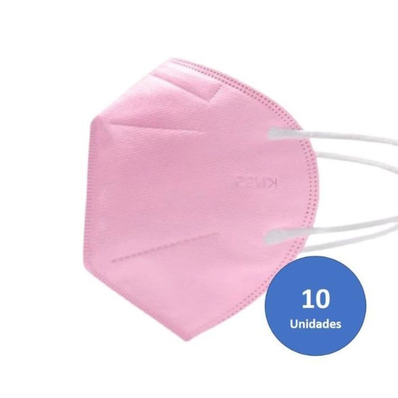 Mascarilla Protectora Kn95 Colores Rosado 10un.-0