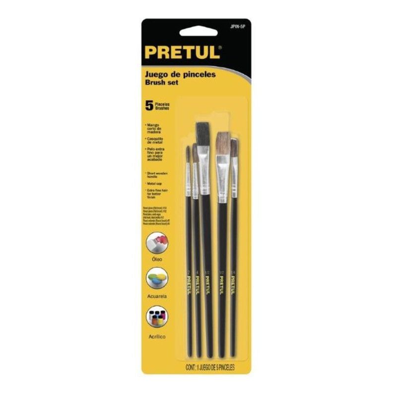 Set De Pinceles 5 Unidades Pretul-0