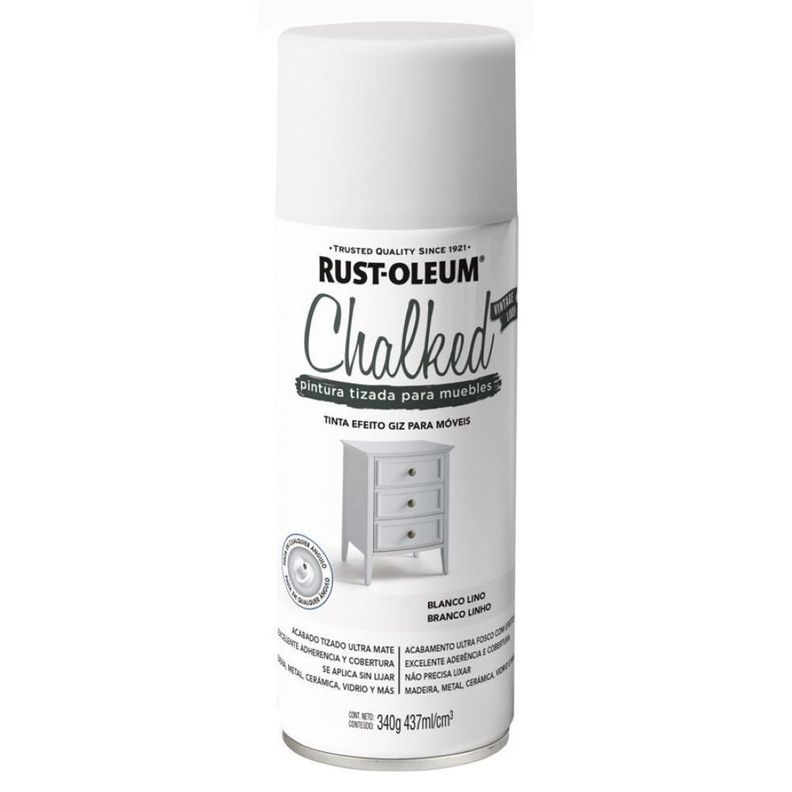 Spray Aerosol Chalked Tizada Blanco Lino Rust Oleum-0