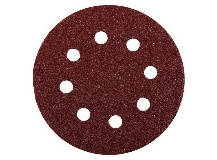 Discos Lijas Velcro 8 Perforaciones 5  Grano 80 20un. Kwb-1