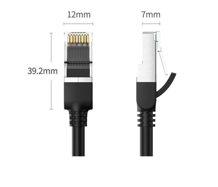 Cable de red UTP Cat 6 Negro modelo NW101 2mts Ugreen-1