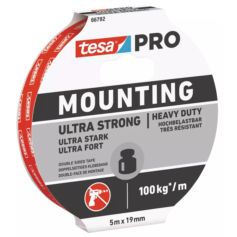 Cinta Doble Contacto Ultra Fuerte Pro 19mm x 5mts tesa-0