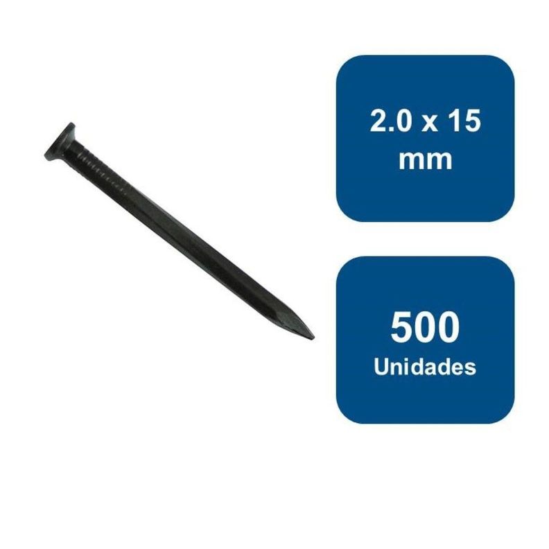Clavo Negro Concreto 2.0 X 15mm 500un.-0