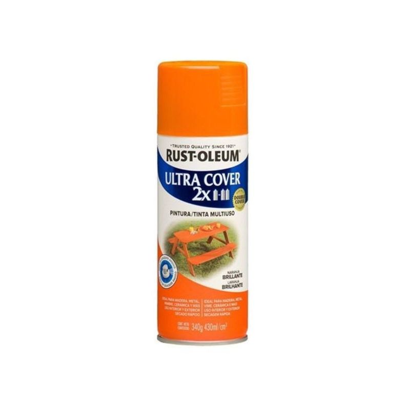 Spray Aerosol Ultra Cover 2x Naranja Brillante Rust Oleum-0