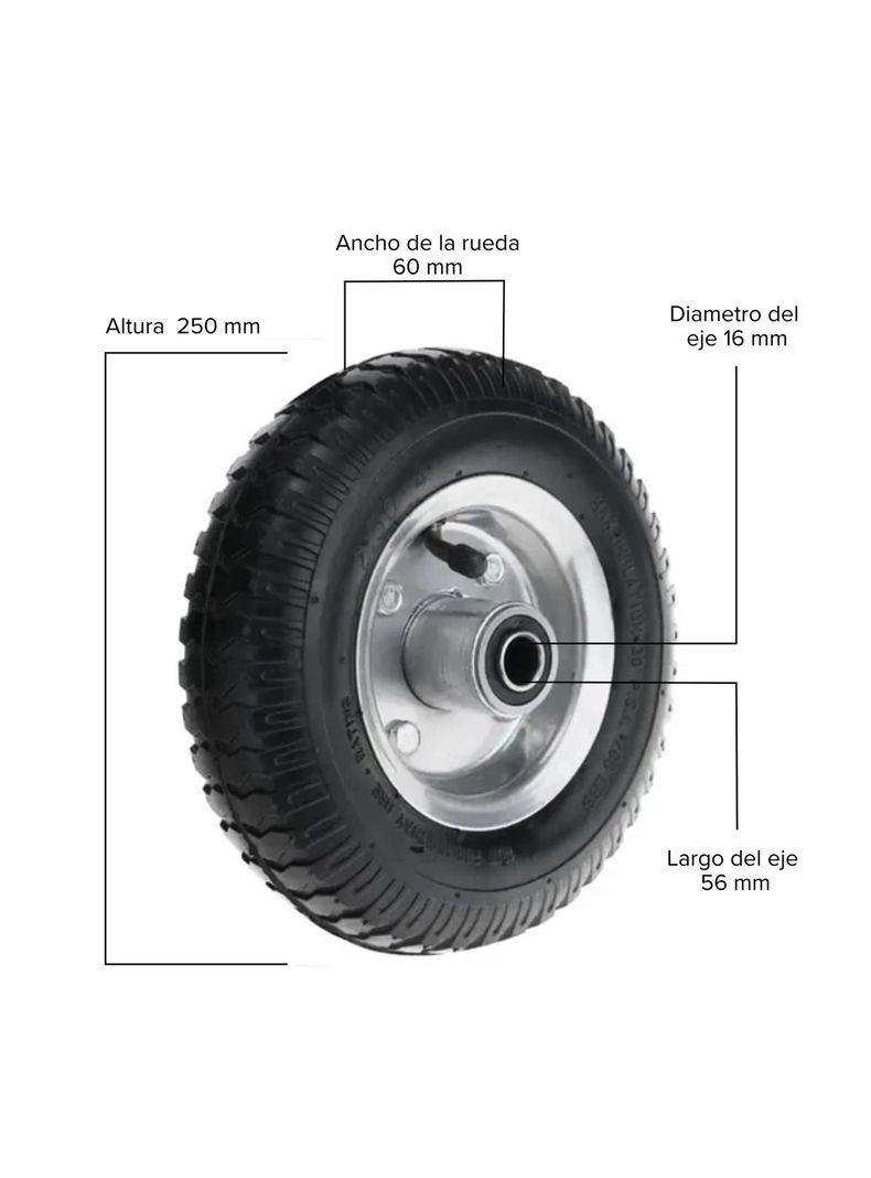 Rueda Repuesto para Yegua 150kgs - Toolmax-1