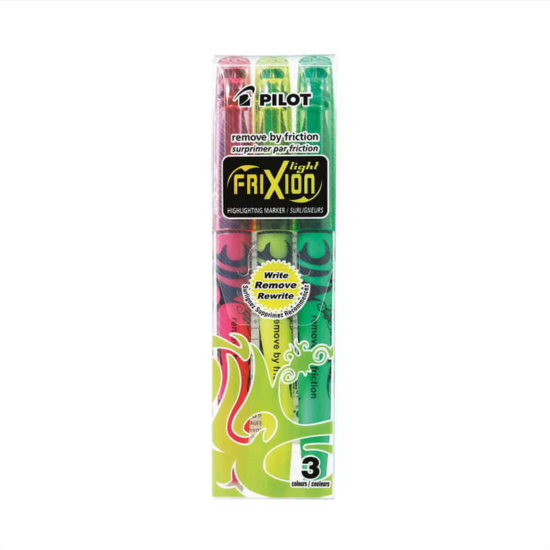 Set De Destacadores Frixion Light 3 Colores Pilot-0