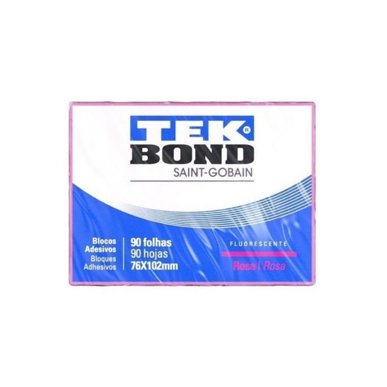 Notas Adhesivas Rosado - 76x102mm 90 Hojas Tekbond-0