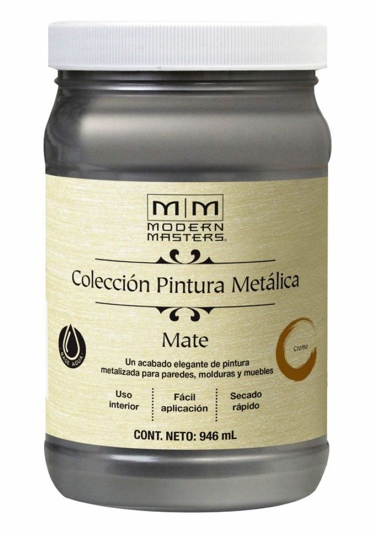 Pintura Metálica Mate 946ml Cromo Modern Masters-0
