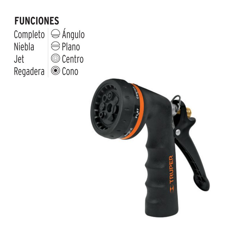 Truper Pistola Riego Tipo Pistola Metálica / Hi 3/4 -1