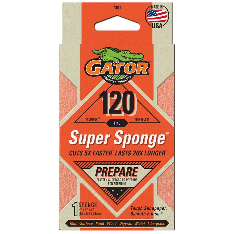 Super Esponja Premium de óxido de aluminio Grano 120 - Gator-0