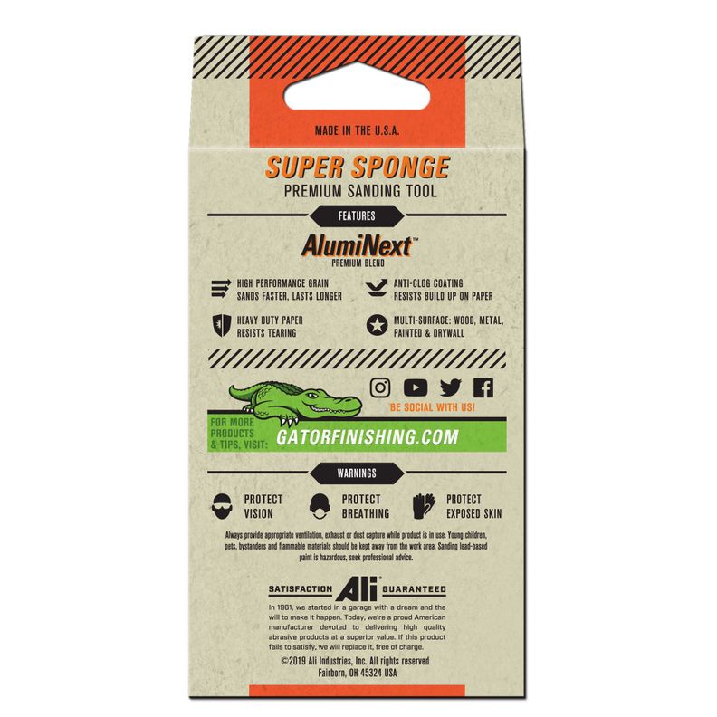 Super Esponja Premium de óxido de aluminio Grano 120 - Gator-1