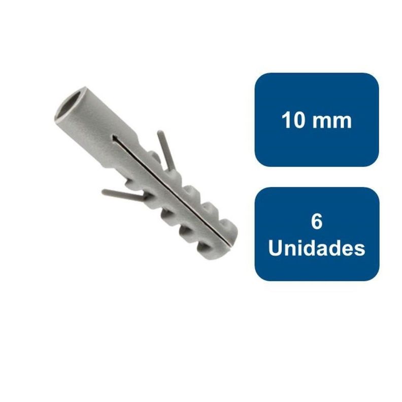 Tarugo Nylon 10mm 6un.-0