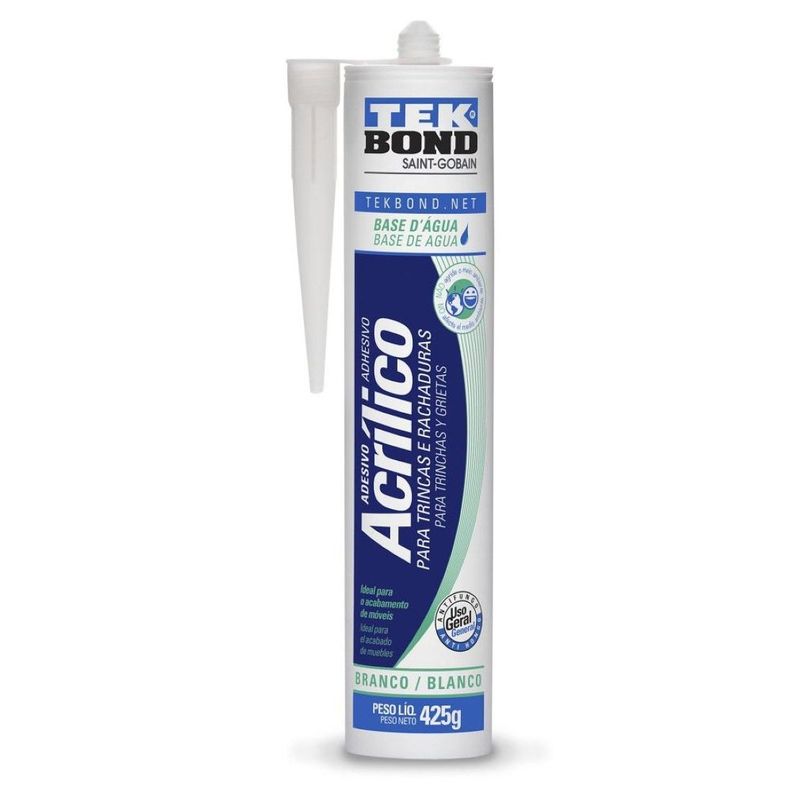 Adhesivo Sellador De Grietas Acrilico Pintable 425g Tekbond-0