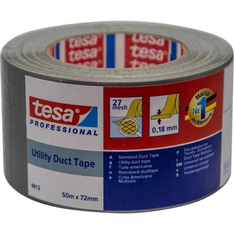 Tesa Cinta De Ducto (duct Tape) Profesional Xl 72mm X 50mts-0