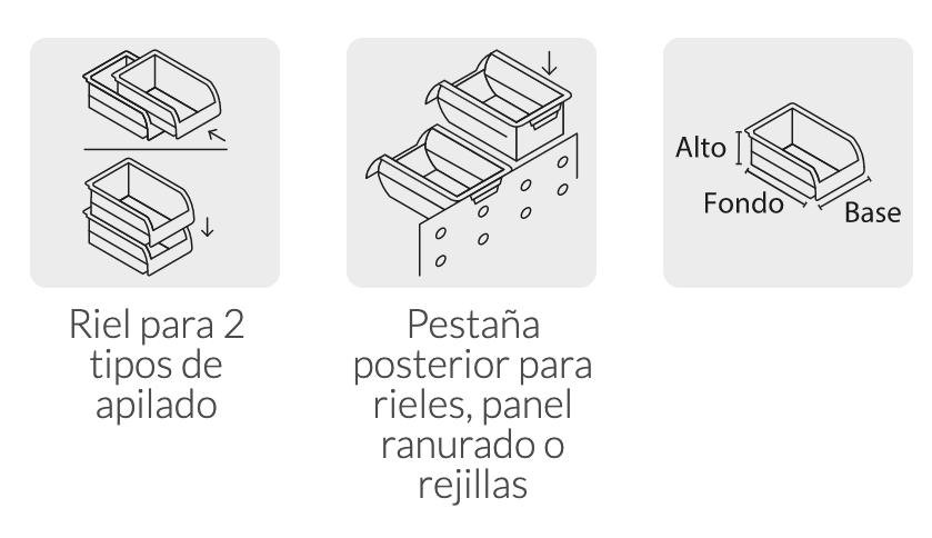 Truper Organizador Apilable Plástico 17x11x8cm-1