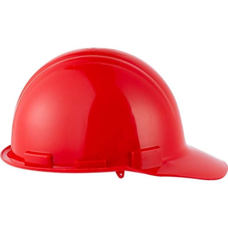 Casco De Seguridad Con Arnes Rojo-0
