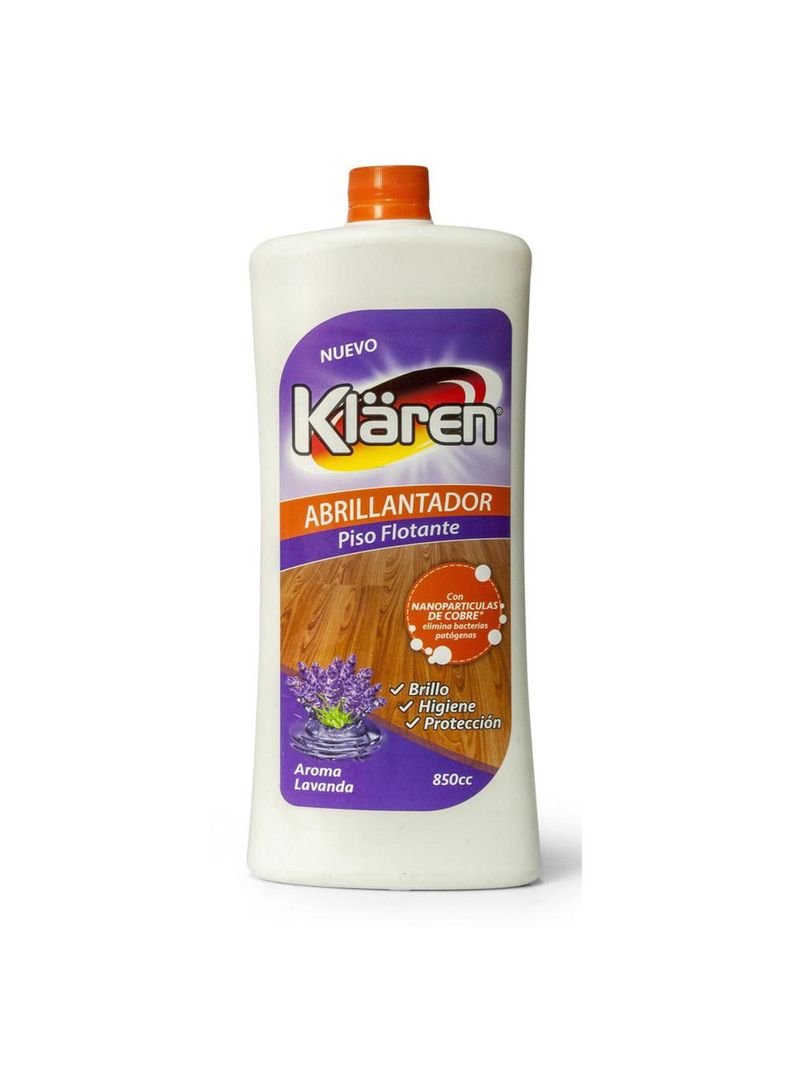 Abrillantador Piso Flotante 850ml Lavanda Klaren-0