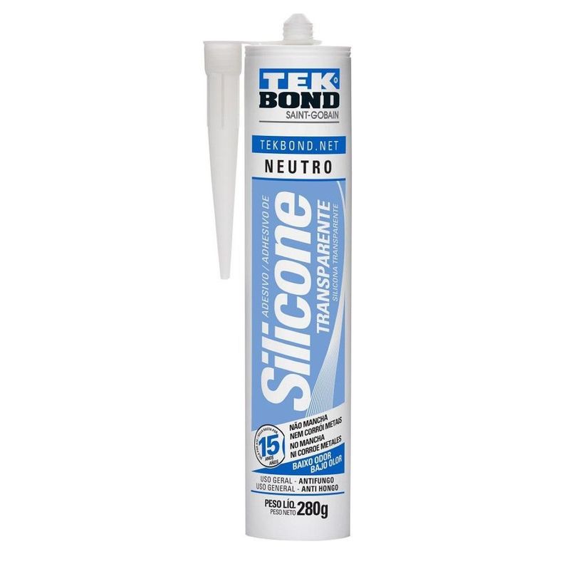 Silicona Neutra 280 Grs. Transparente Tekbond-0