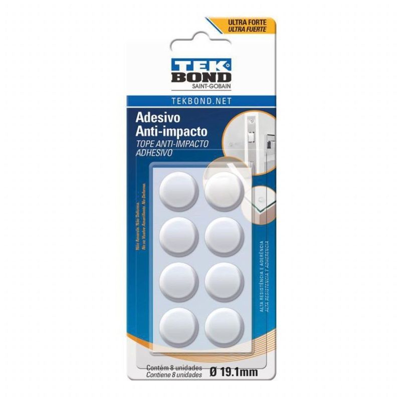 Topes De Muebles Redondo M - 19,1mm 8un. Tekbond-0