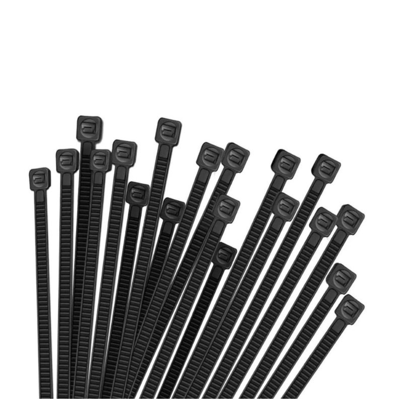 Amarras plásticas negras 100un 8x370mm Genérico-0