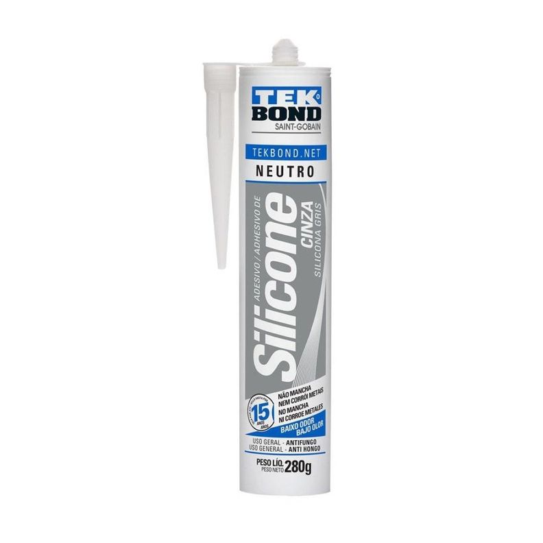 Silicona Neutra 280 Grs. Gris Tekbond-0