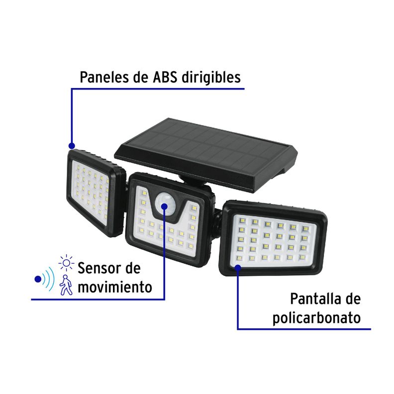 Luminario Solar LED con sensor de movimiento 7W - Volteck-1