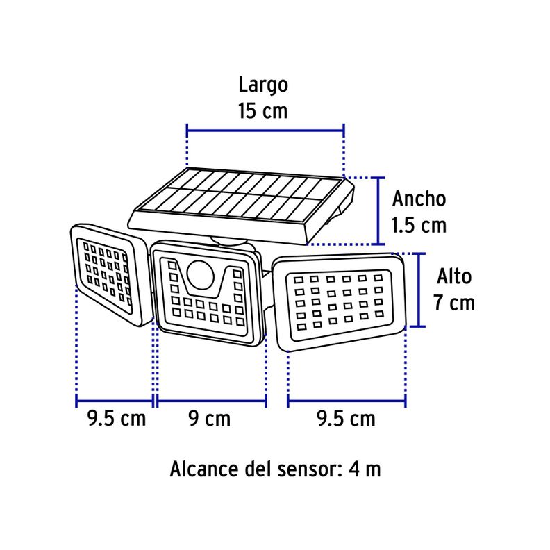 Luminario Solar LED con sensor de movimiento 7W - Volteck-2