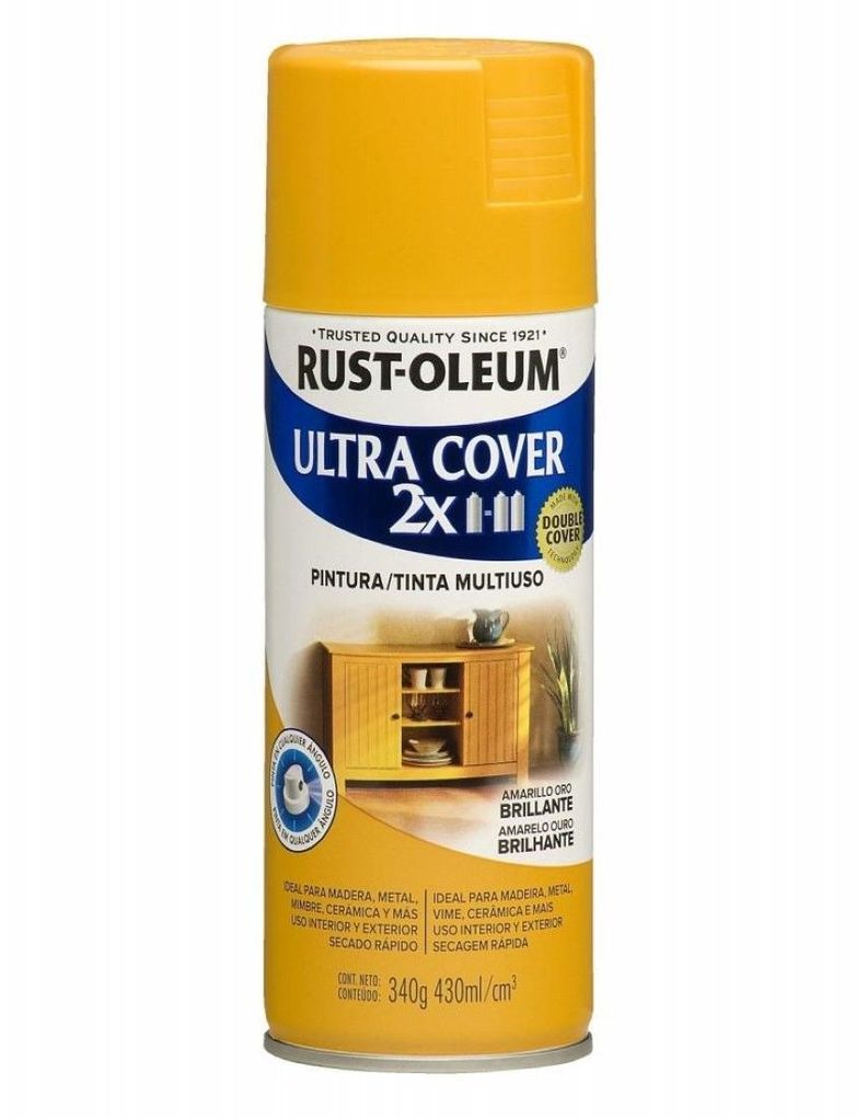 Spray Aerosol Ultra Cover 2x Amarillo Oro Brill. Rust Oleum-0