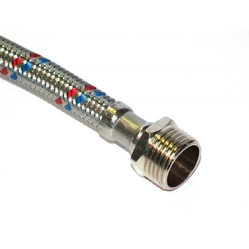 Flexible De Agua Acero Inoxidable Hi-he 1/2  40cms Hoffens-1