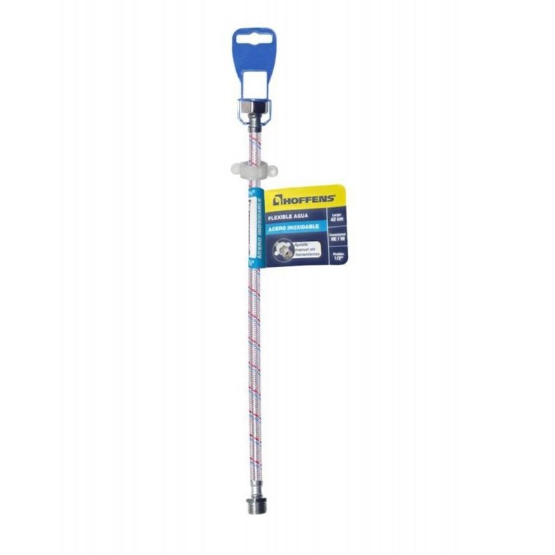 Flexible De Agua Acero Inoxidable Hi-he 1/2  40cms Hoffens-0
