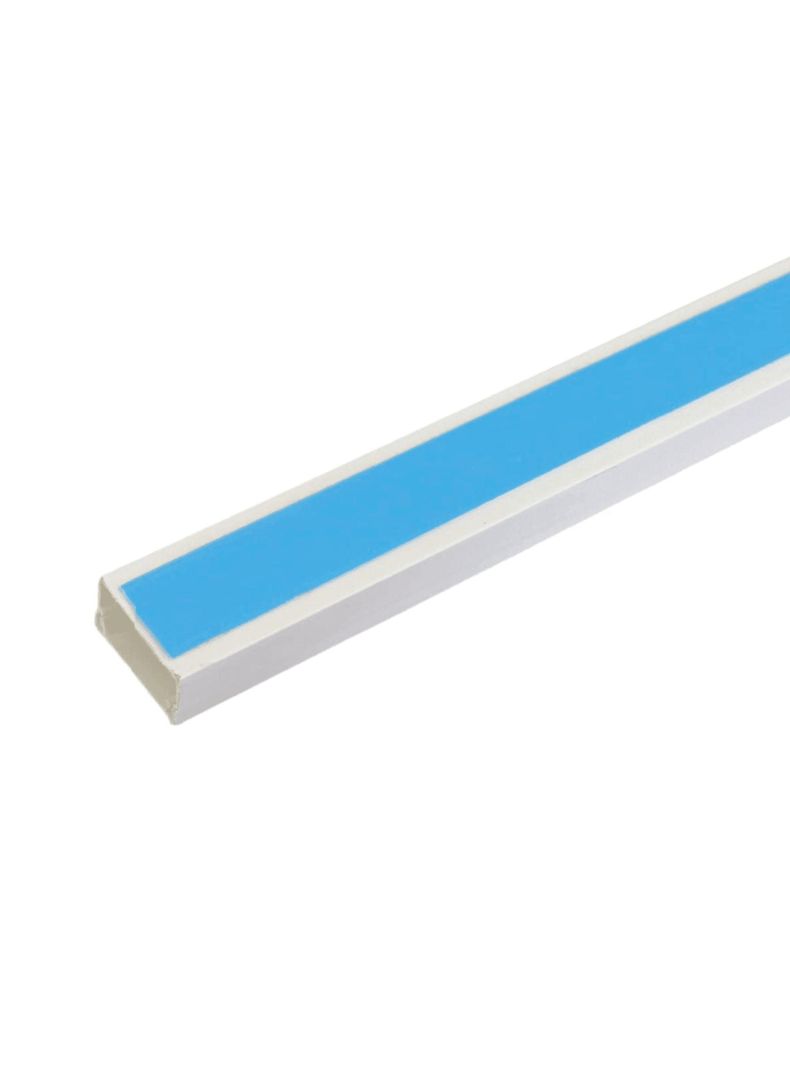 Canaleta PVC 20x10mm Blanca Adhesiva 2mts - Globaltronics-1