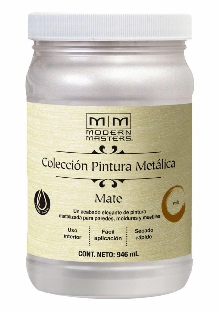 Pintura Metálica Mate 946ml Perla Modern Masters-0