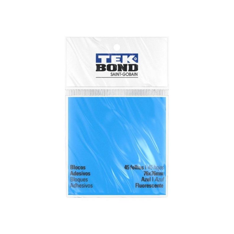 Notas Adhesivas Azul - 76x76mm 45 Hojas Tekbond-0