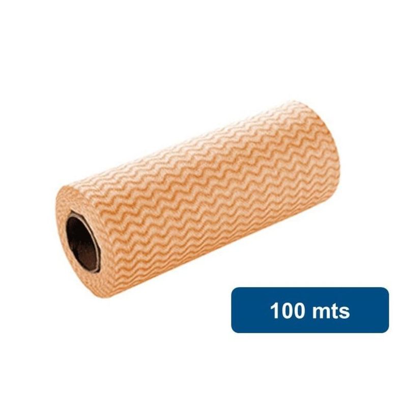 Paño Limpieza Powerlimp Rollo Naranjo 100mts-0