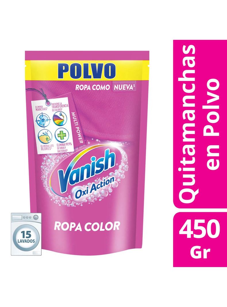 Quitamanchas Polvo Rosa Repuesto 450gr Vanish-0