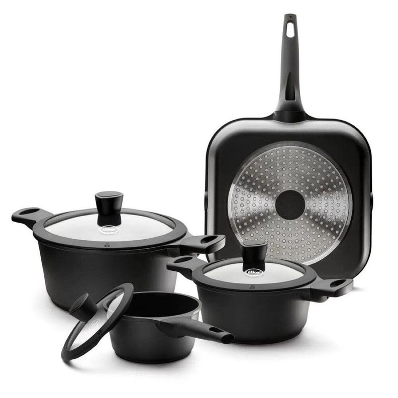 Batería De Cocina Antiadherente Majestic 7 Piezas Ilko-0