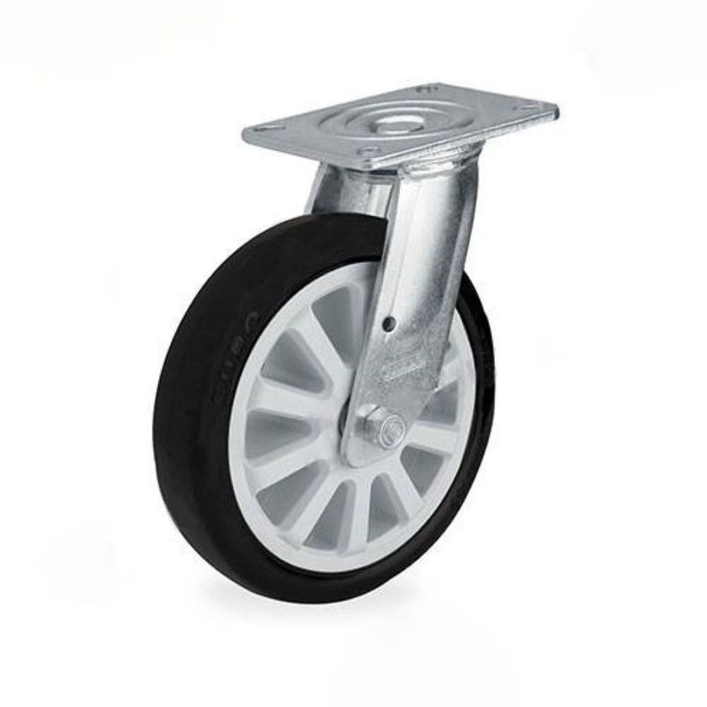 Z07 PU Rueda Giratoria Base Plana 200mm Supo-0