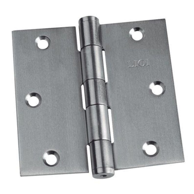 Bisagra L-290 Acero Inox Satinado 2 Un. 3x3  Lioi-0
