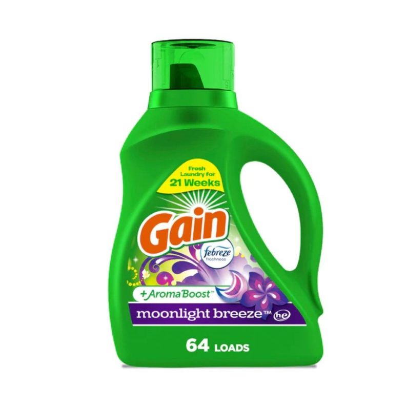 Detergente de ropa Líquido Moonlight 2.72lts (64 lav) Gain-0