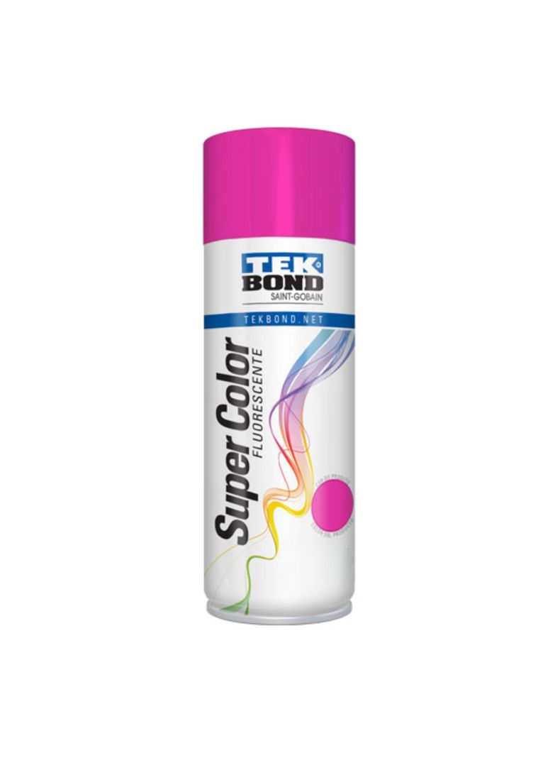 Pintura Spray 400ml Fluorescente Rosa - TEKBond-0