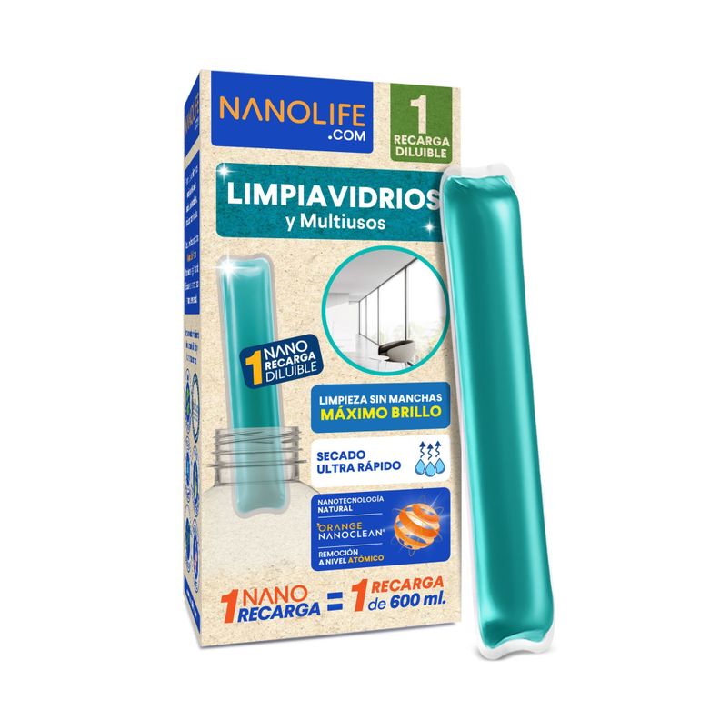 Limpiavidrios Recarga Rinde 600ml - Deysa Nanolife-0