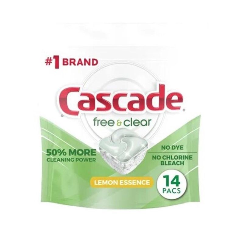 Detergente Para Lavavajillas Free&clear 14 Capsulas Cascade-0