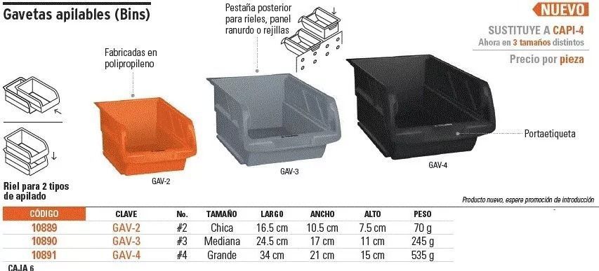 Truper Organizador Apilable Plástico 24x17x11cm-1