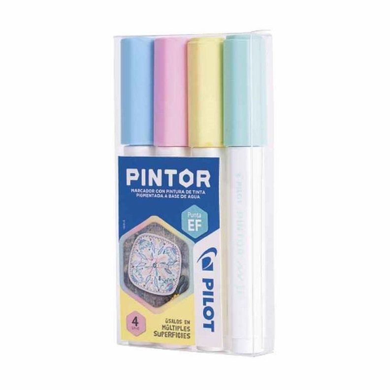 Set Marcador Pintor Extra Fino 4un Pasteles Pilot-0