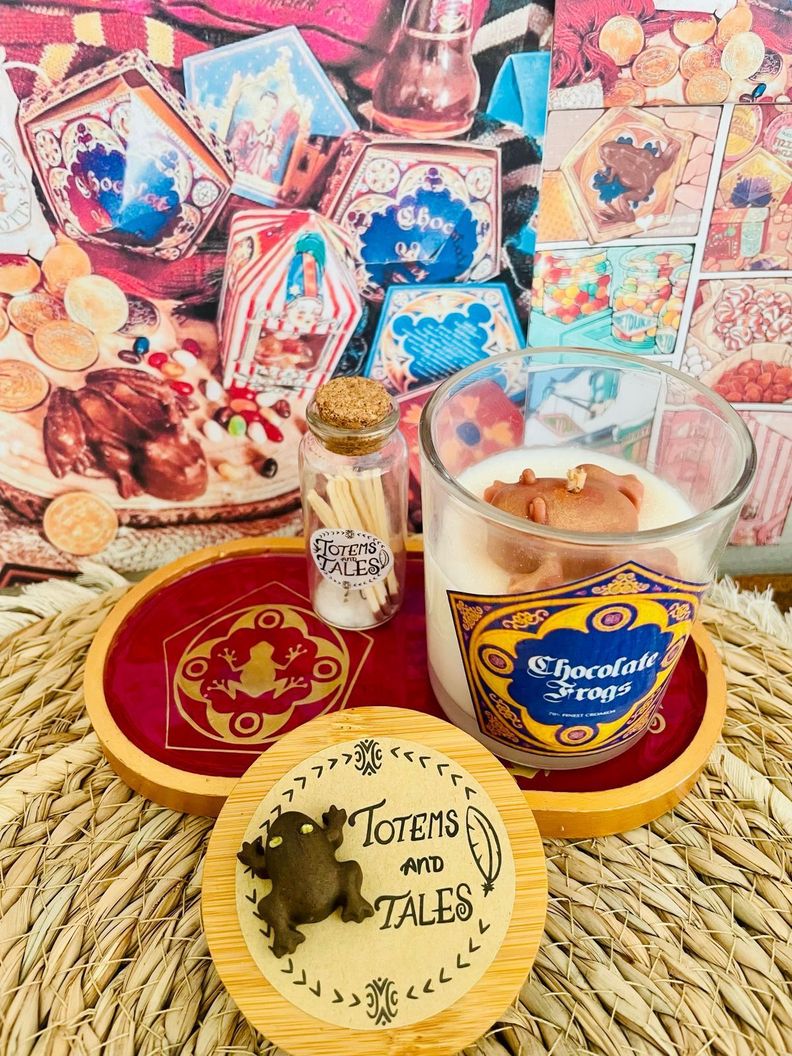 Vela de soja y coco. Chocolate Frogs 140 grs-1