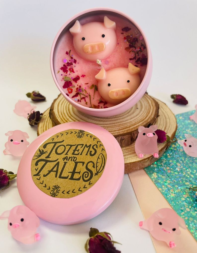Vela de soja y coco. Pig and Roses 100 grs-1