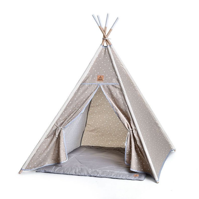 CARPA TIPI (TEEPEE) MODELO STARMOON + PLAYMAT + BOLSO TRANSPORTE-0