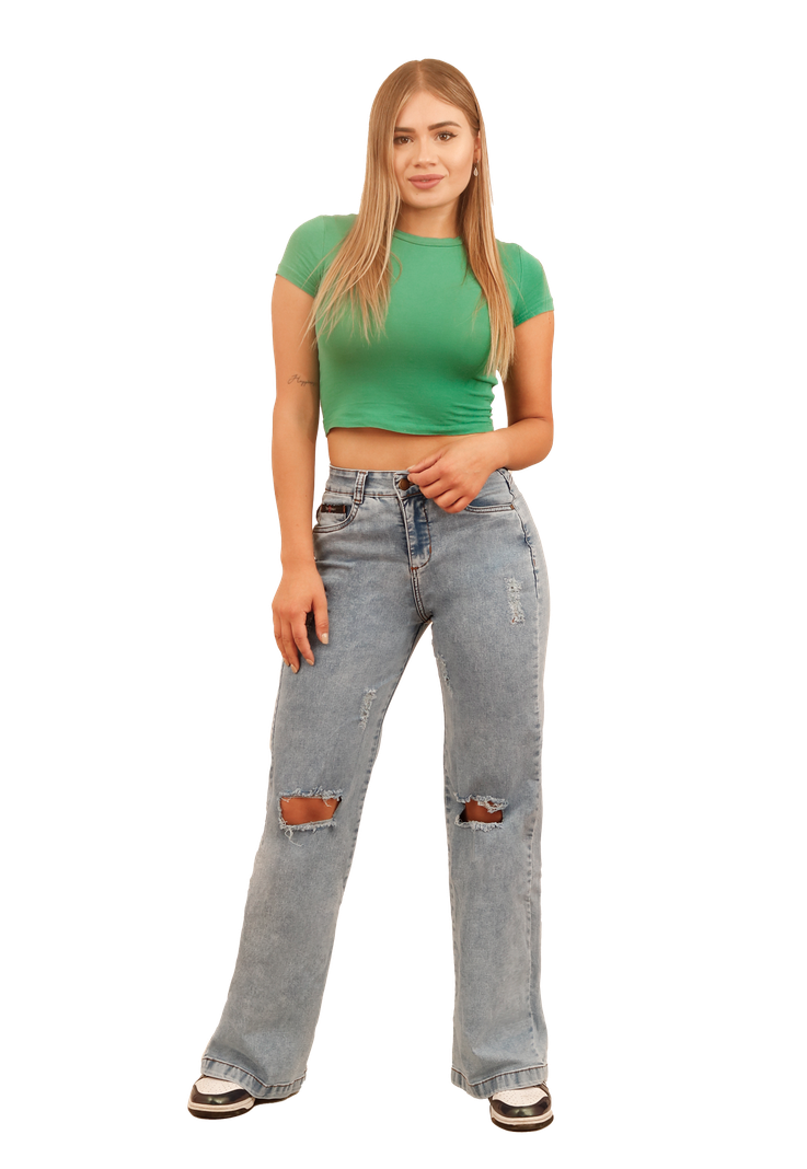 JEANS MUJER WIDE LEG JE3913C-0