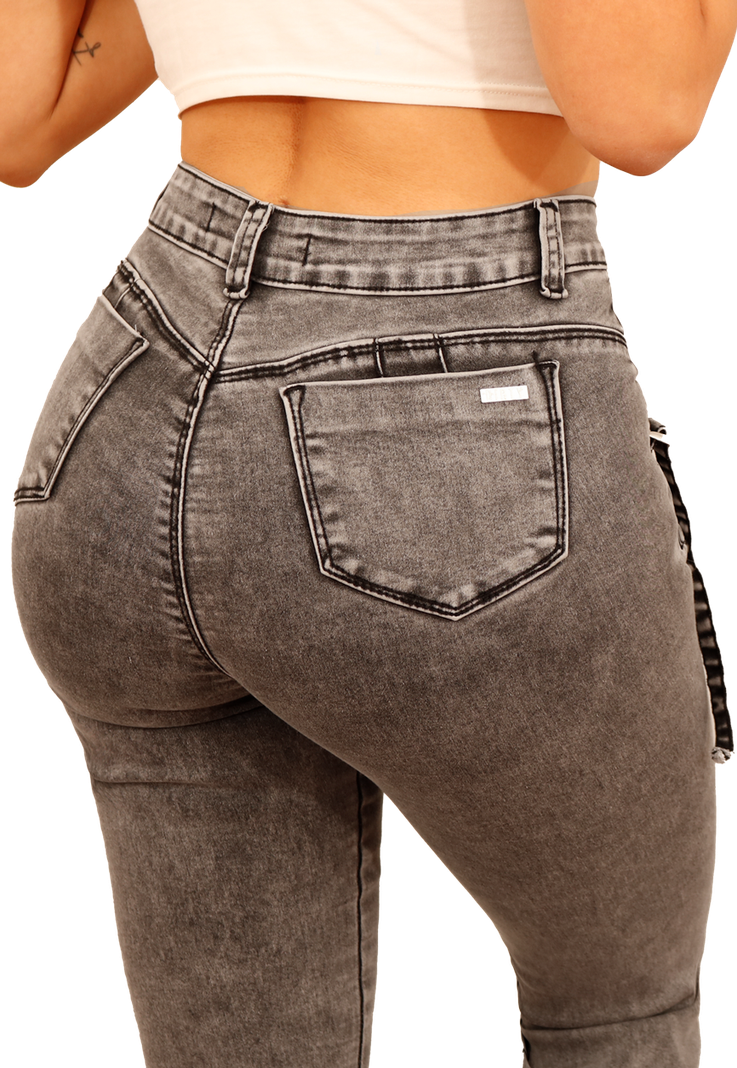 JEANS FLARE GRIS MUJER JE3908G-3