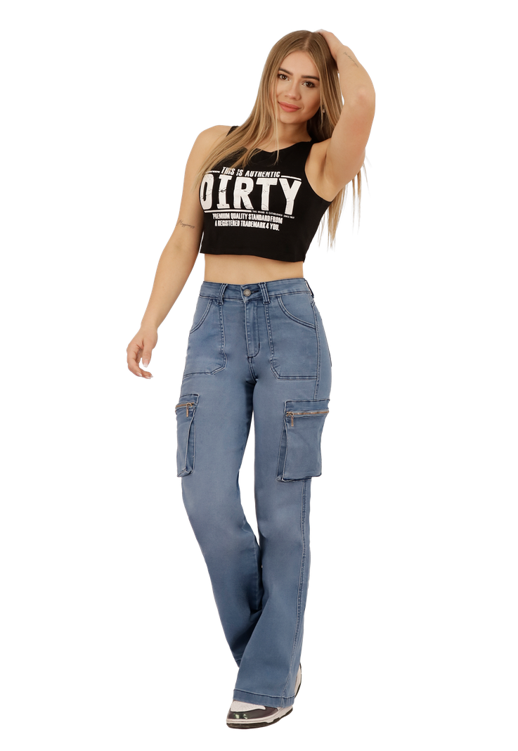Jeans Cargo Denim Mujer JE3512C-0